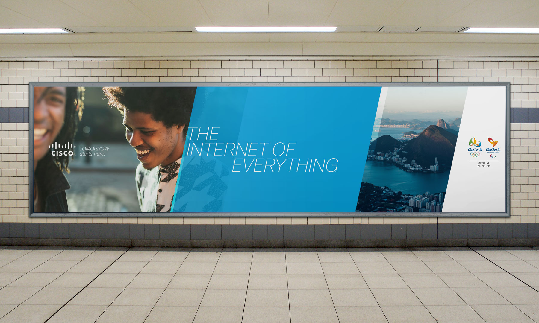 Cisco Rio campaign subway billboard, “The Internet of Everything”