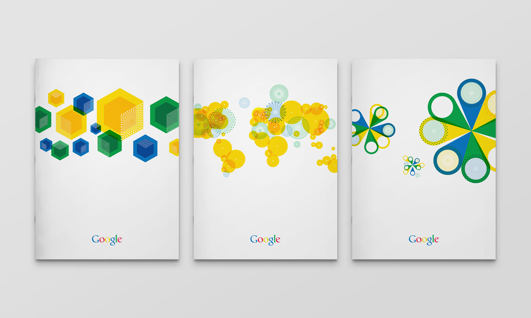 Three Google recruitment booklets